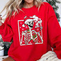 Santa Skeleton Coffee, Retro, Christmas - Adult & Kids T-Shirts, Sweatshirts & Hoodies apparel design preview 1