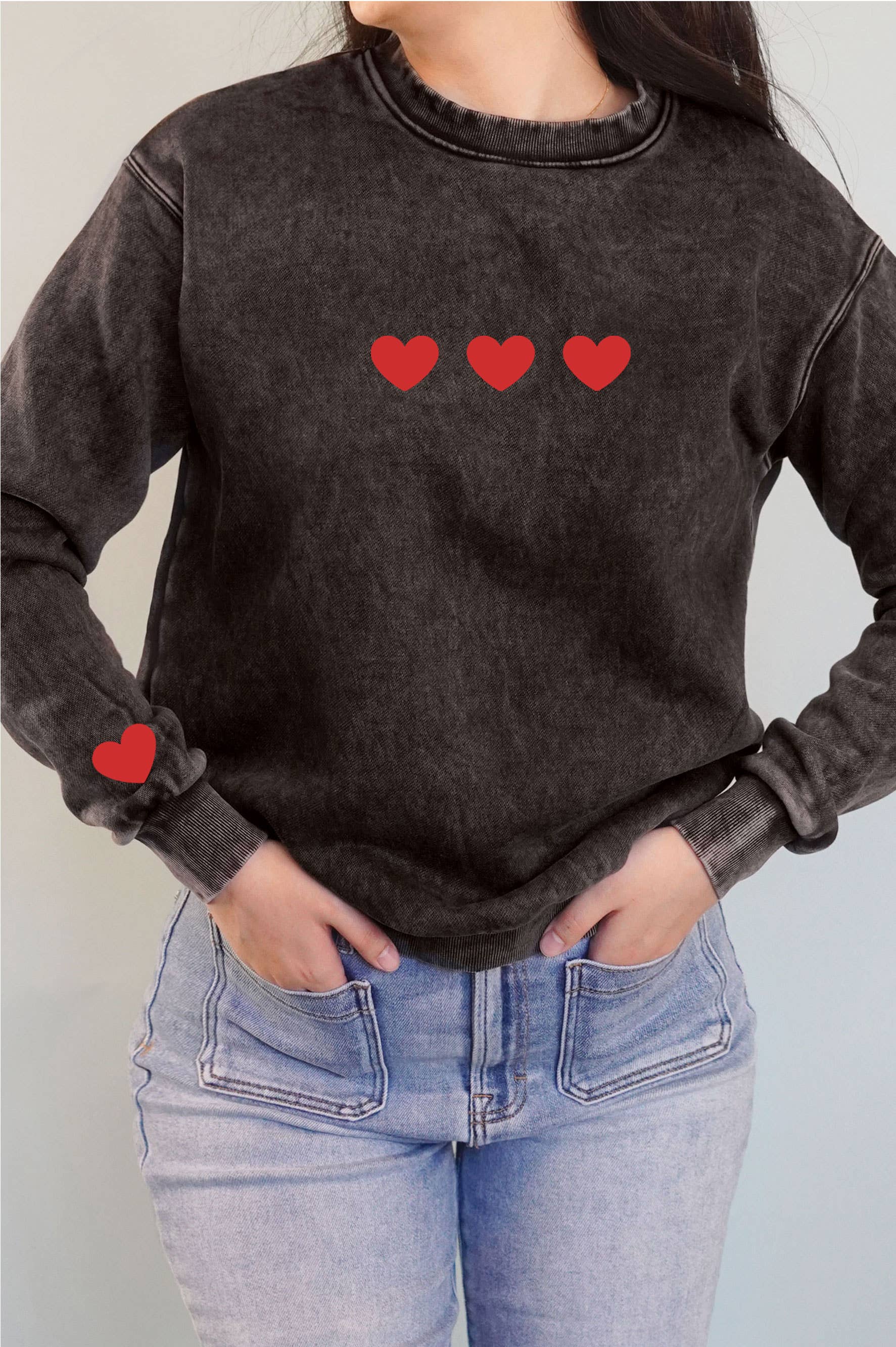 Red Heart Front&Sleeve Puff Mineral Graphic Brush - Adult & Kids T-Shirts, Sweatshirts & Hoodies apparel design preview 1