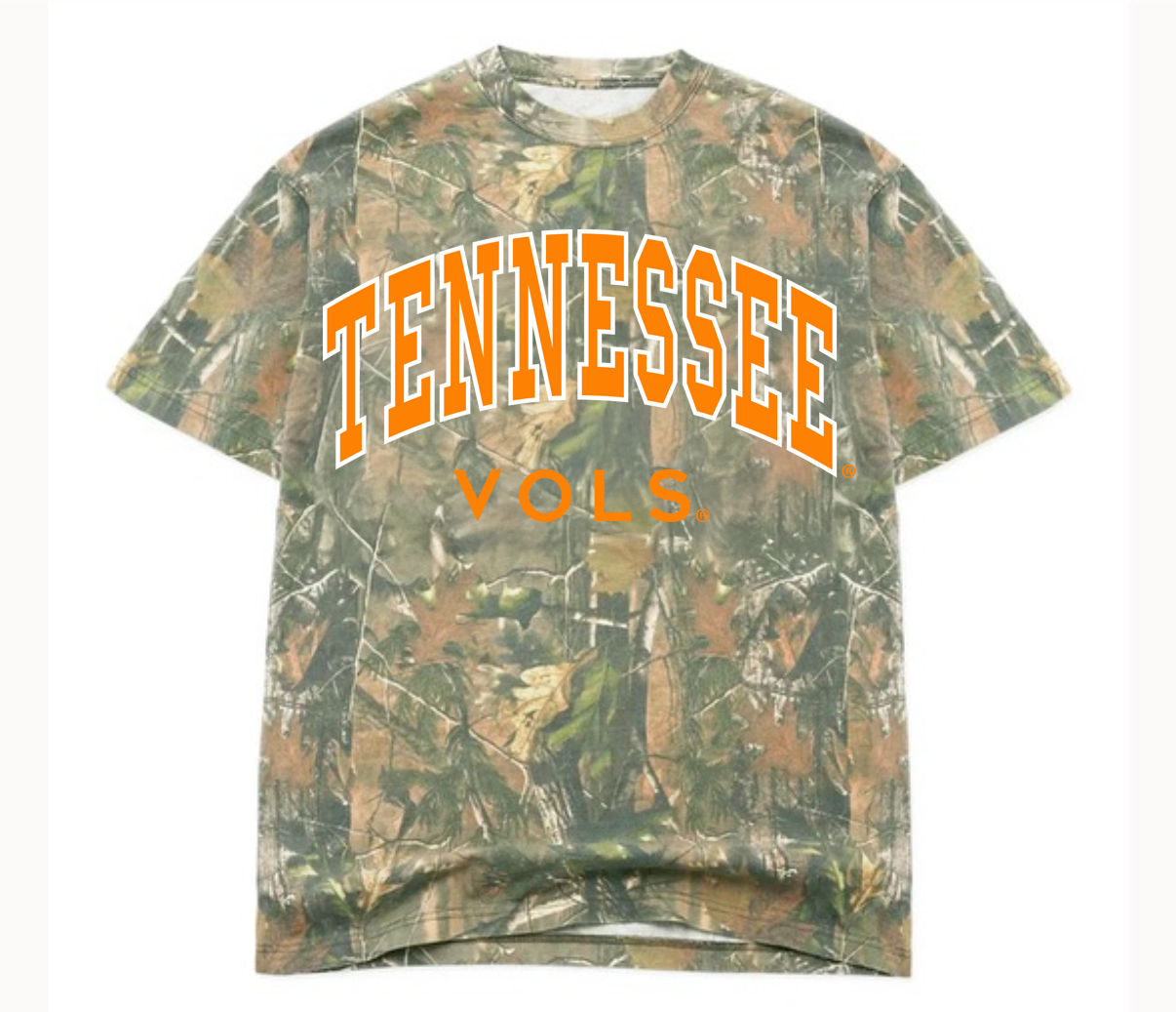 Tennessee Volunteers Filled Gault Camo Orange Ink - Adult & Kids T-Shirts, Sweatshirts & Hoodies apparel design preview 1