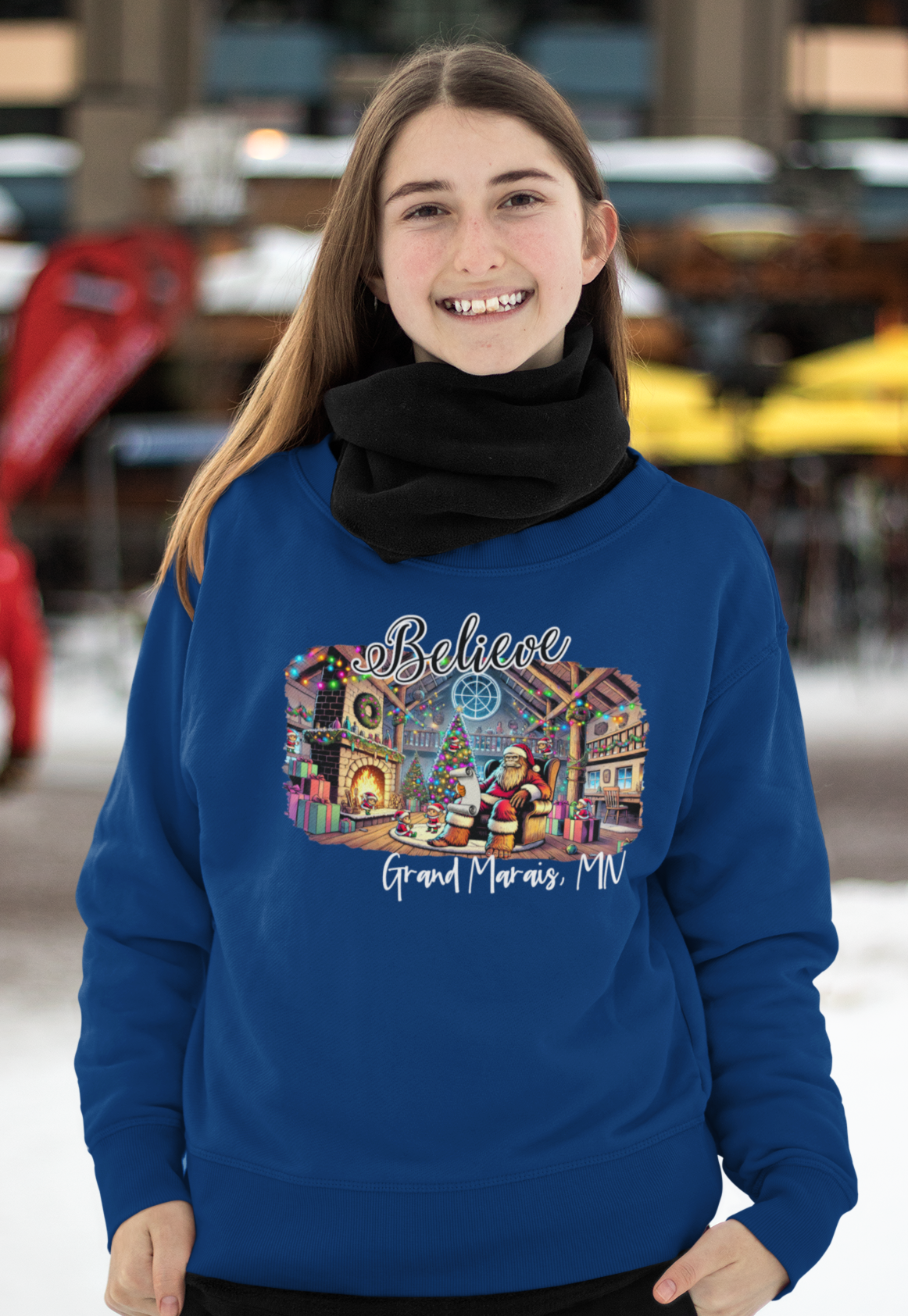Santa Squatch Elves "Believe" - Adult & Kids T-Shirts, Sweatshirts & Hoodies apparel design preview 1