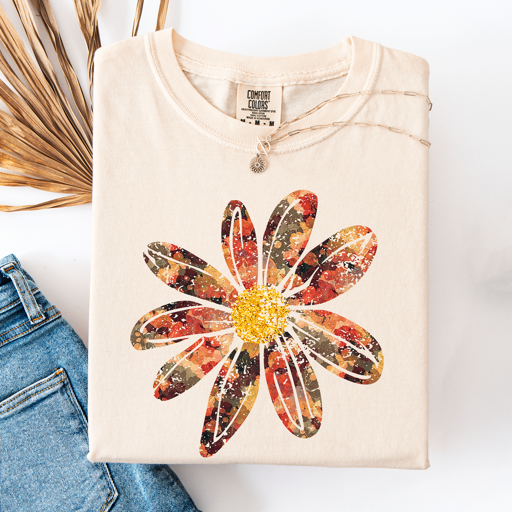 Autumn Flower, Beautiful Fall Floral, Comfort Colors - Adult & Kids T-Shirts, Sweatshirts & Hoodies apparel design preview 1