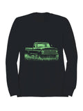 Vintage Truck in Grassland Silhouette Men's - Adult & Kids T-Shirts, Sweatshirts & Hoodies apparel design preview 1