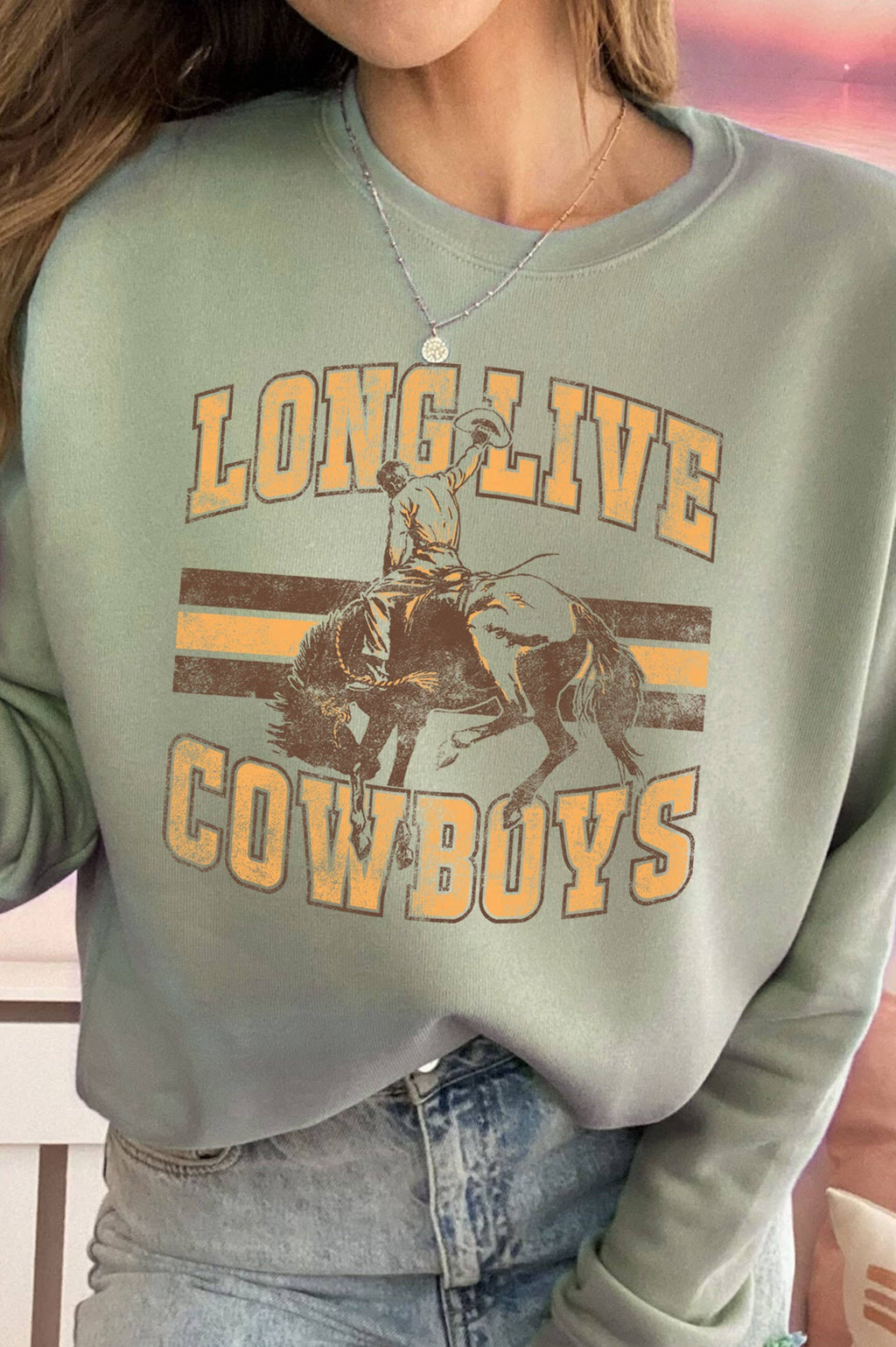 Long Live Cowboys Graphic Brushed - Adult & Kids T-Shirts, Sweatshirts & Hoodies apparel design preview 1