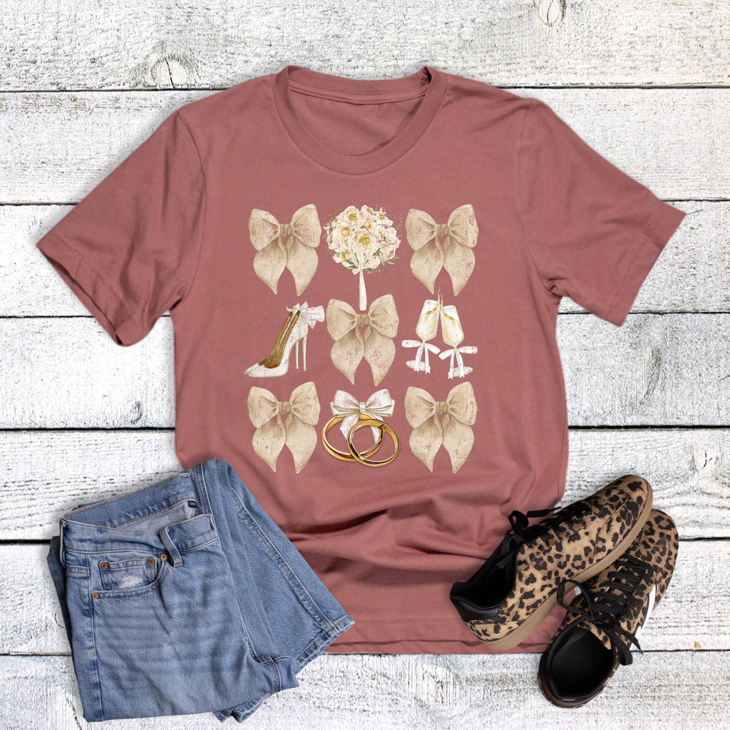 Coquette Bride Collage Graphic - Adult & Kids T-Shirts, Sweatshirts & Hoodies apparel design preview 1
