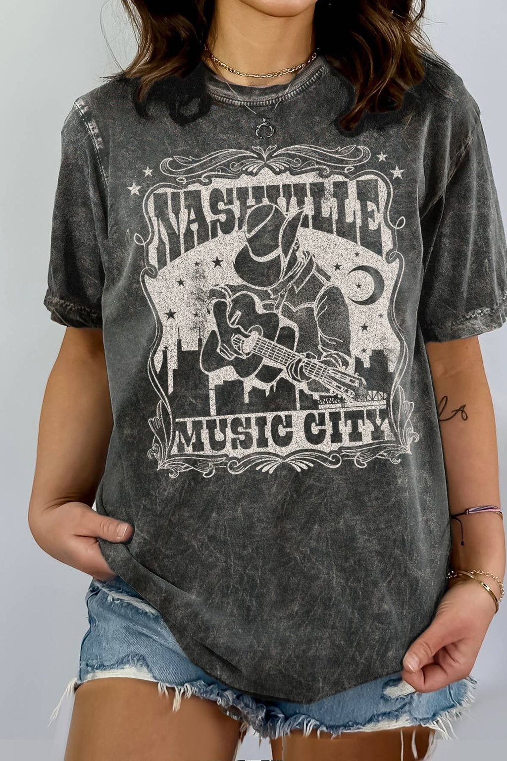 Nashville Vintage Mineral Graphic Print Top - Adult & Kids T-Shirts, Sweatshirts & Hoodies apparel design preview 1