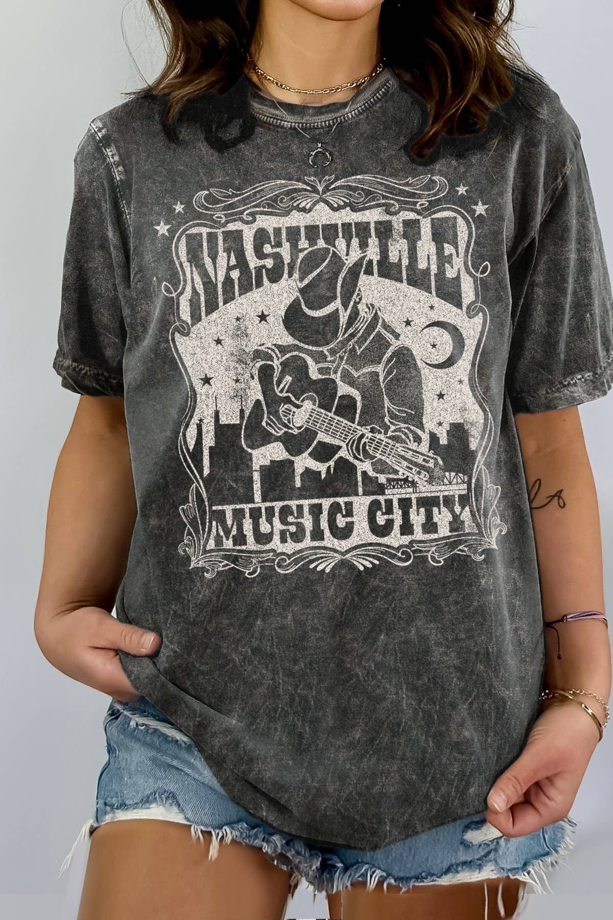 Nashville Vintage Mineral Graphic Print Top - Adult & Kids T-Shirts, Sweatshirts & Hoodies apparel design preview 1