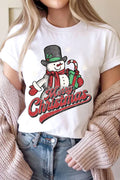 Snowman Merry Christmas Graphic - Adult & Kids T-Shirts, Sweatshirts & Hoodies apparel design preview 1