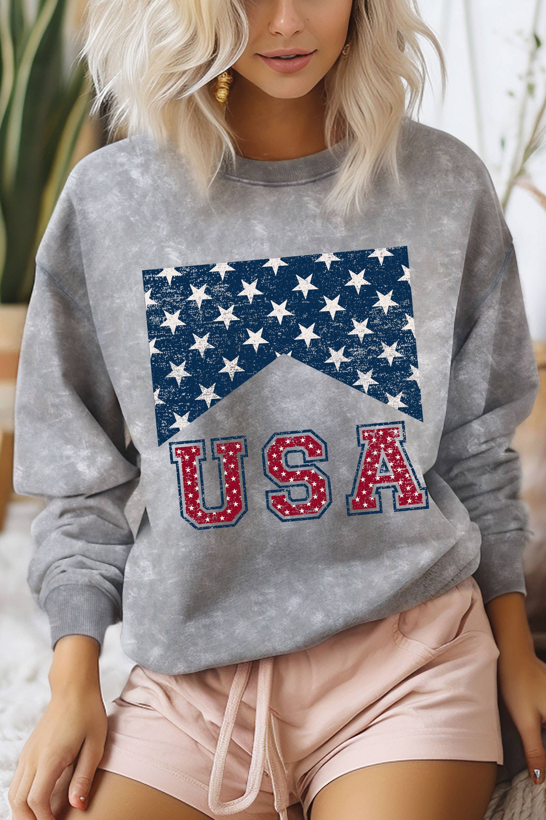 USA Flag Mineral Graphic Brushed - Adult & Kids T-Shirts, Sweatshirts & Hoodies apparel design preview 1