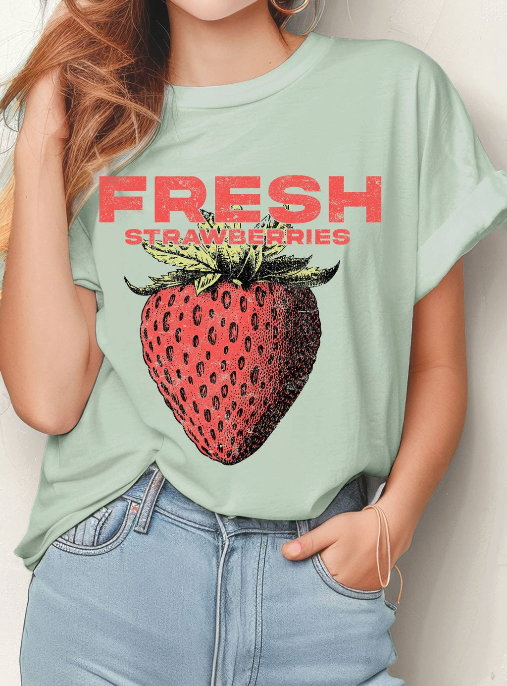 Fresh Strawberry Graphic - Adult & Kids T-Shirts, Sweatshirts & Hoodies apparel design preview 1