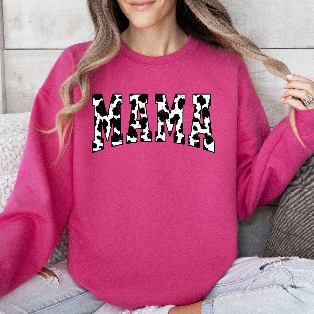 Mama, Retro Cow Print, Varsity, Mother's Day - Adult & Kids T-Shirts, Sweatshirts & Hoodies apparel design preview 1