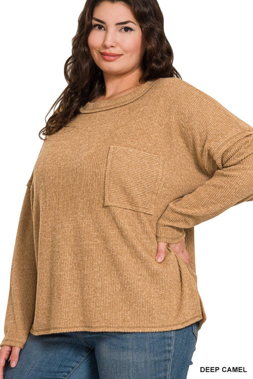 ",.SI-26742 Ribbed Brushed Melange Hacci Sweater - Adult & Kids T-Shirts, Sweatshirts & Hoodies apparel design preview 1