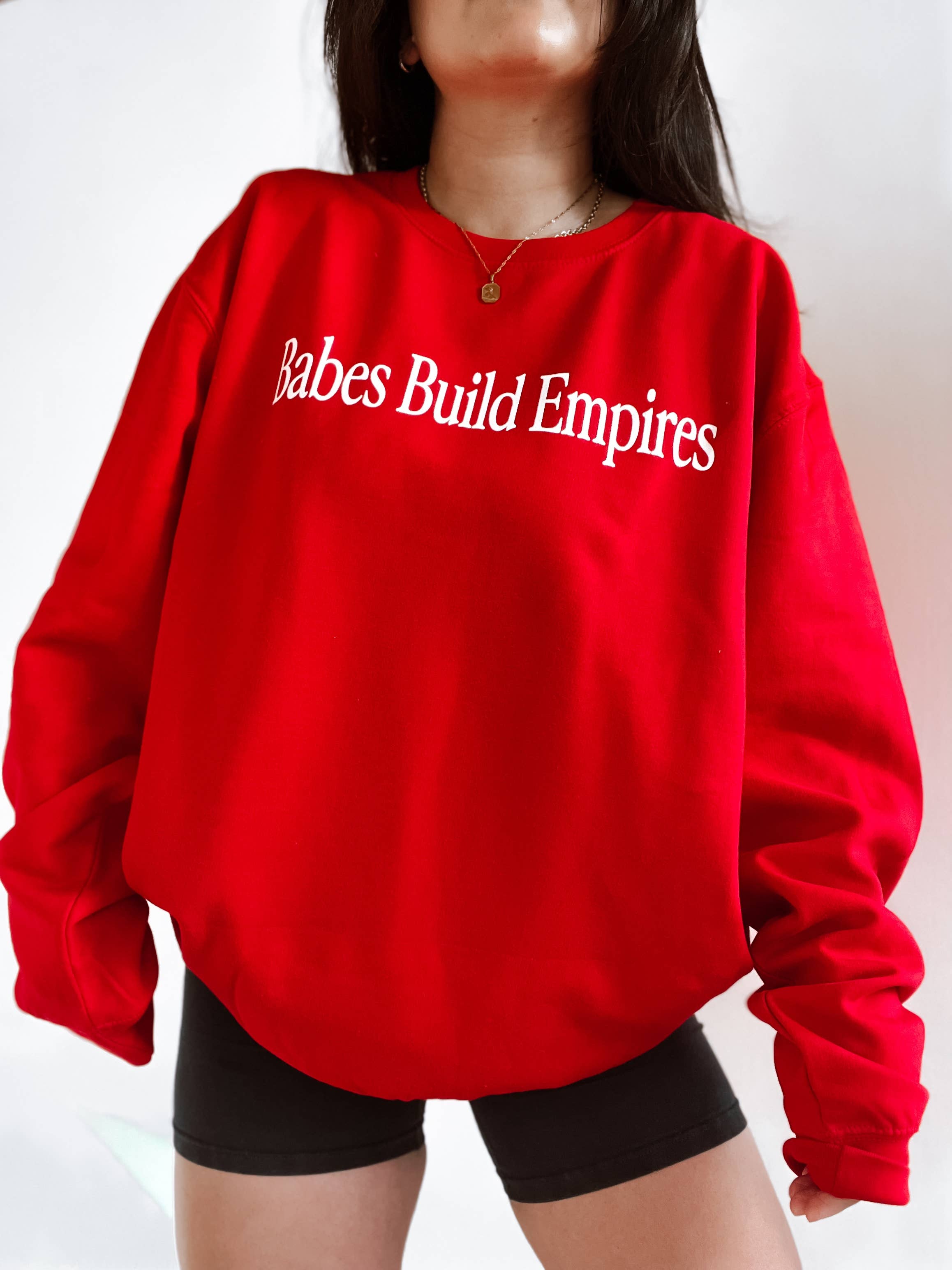 Babes Build Empires Feminist Graphic Red - Adult & Kids T-Shirts, Sweatshirts & Hoodies apparel design preview 1