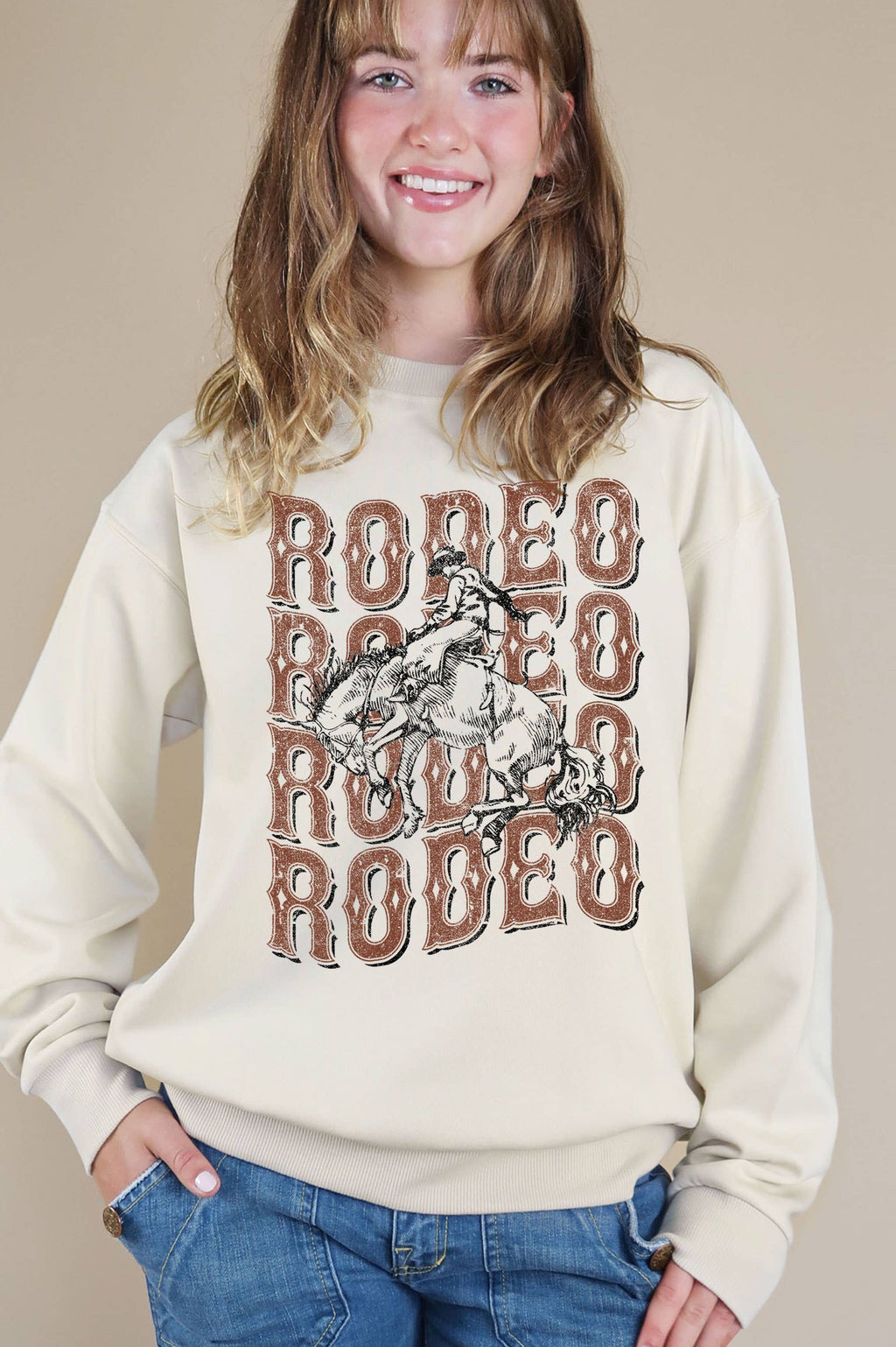 Rodeo Cowboy Graphic Brushed - Adult & Kids T-Shirts, Sweatshirts & Hoodies apparel design preview 1