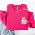 Cute Ghost, Coquette Faux Glitter, Halloween - Adult & Kids T-Shirts, Sweatshirts & Hoodies apparel design preview 1