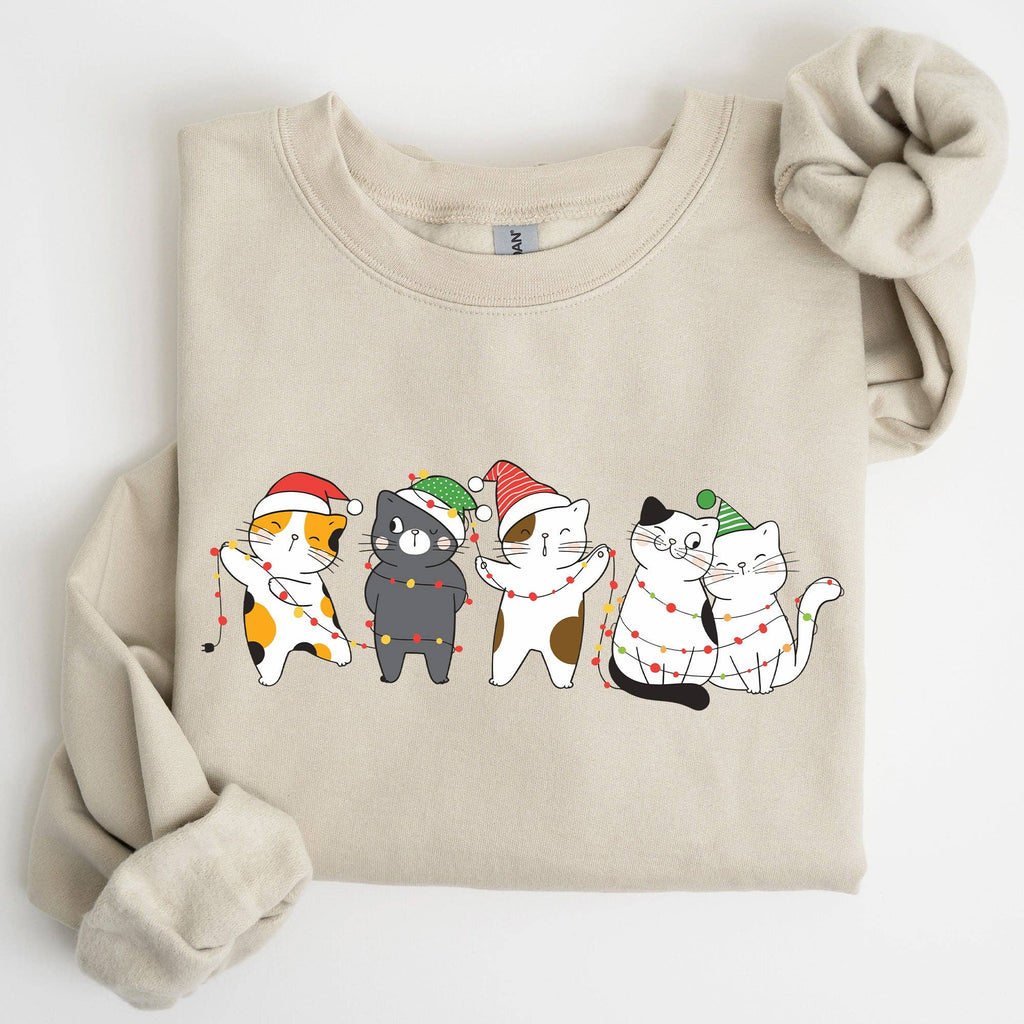 Christmas Party Cats, Santa, Cute, Cat Lover - Adult & Kids T-Shirts, Sweatshirts & Hoodies apparel design preview 1
