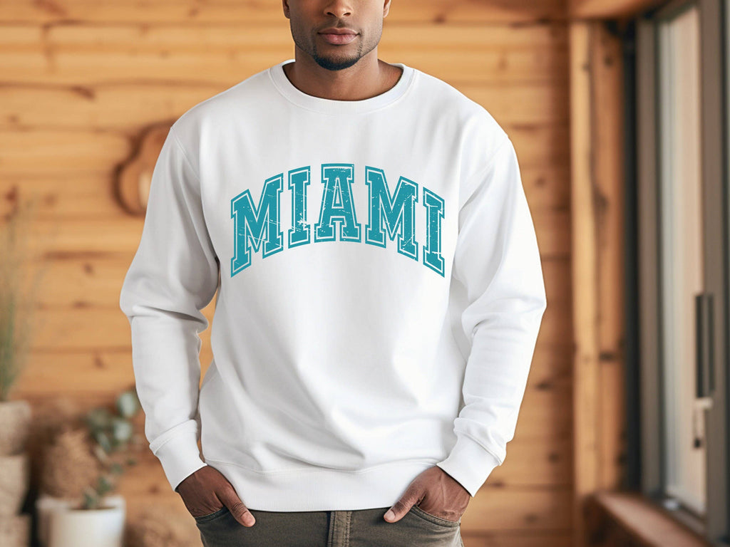 Miami Vintage Football Fan Stylish Retro Dolfans Gift - Adult & Kids T-Shirts, Sweatshirts & Hoodies apparel design preview 1
