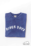 River Days Puff Print Mineral Washed Graphic Top - Adult & Kids T-Shirts, Sweatshirts & Hoodies apparel design preview 1