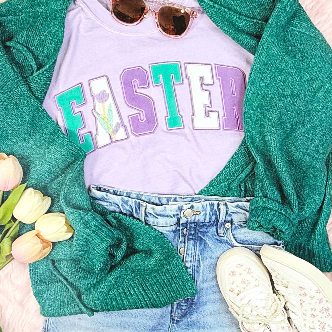 Easter Velvety Chenille Letter - Adult & Kids T-Shirts, Sweatshirts & Hoodies apparel design preview 1