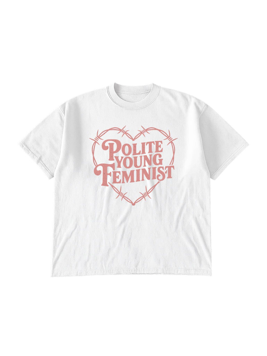 Polite Young Feminist Graphic White - Adult & Kids T-Shirts, Sweatshirts & Hoodies apparel design preview 1
