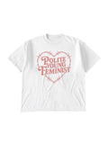 Polite Young Feminist Graphic White - Adult & Kids T-Shirts, Sweatshirts & Hoodies apparel design preview 1