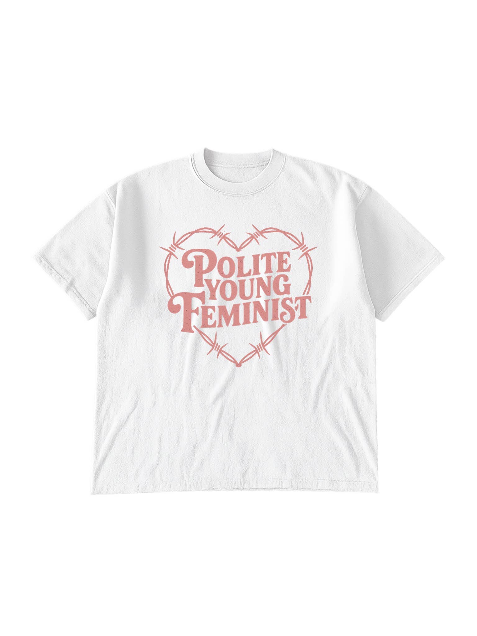 Polite Young Feminist Graphic White - Adult & Kids T-Shirts, Sweatshirts & Hoodies apparel design preview 1