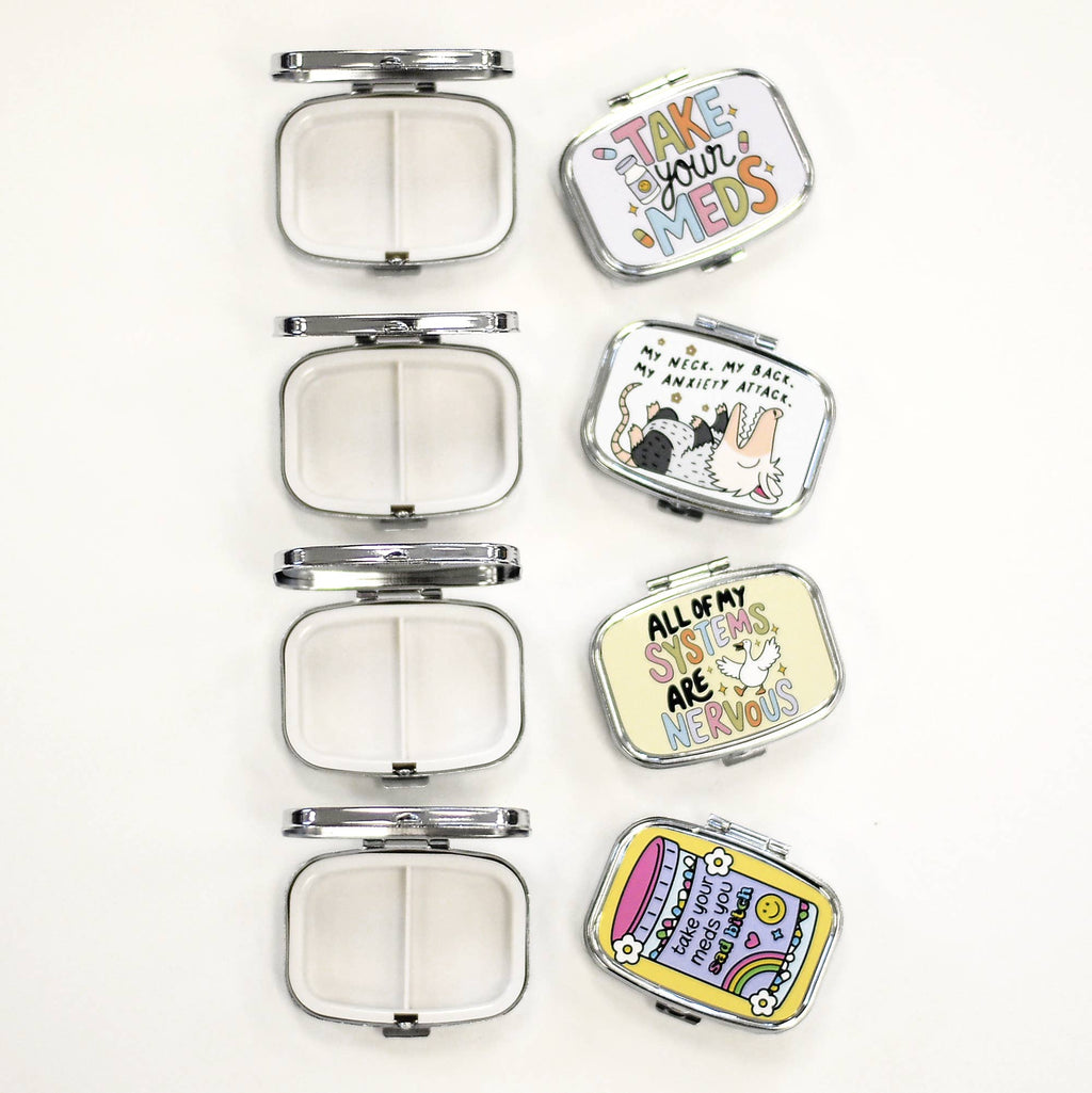 Funny Pill Box Assorted Designs Compact Organizer - Adult & Kids T-Shirts, Sweatshirts & Hoodies apparel design preview 1