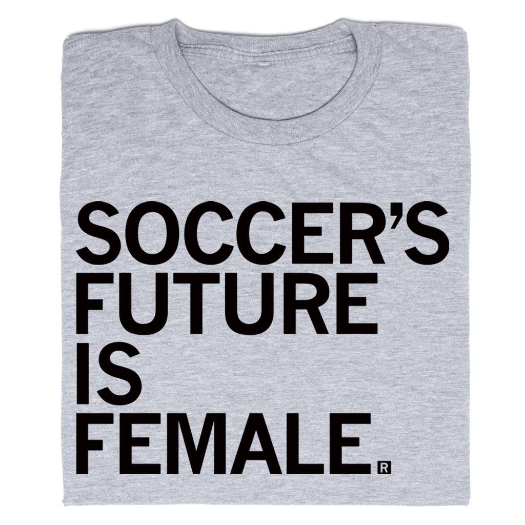 Soccer's Future Is Female Grey - Adult & Kids T-Shirts, Sweatshirts & Hoodies apparel design preview 1