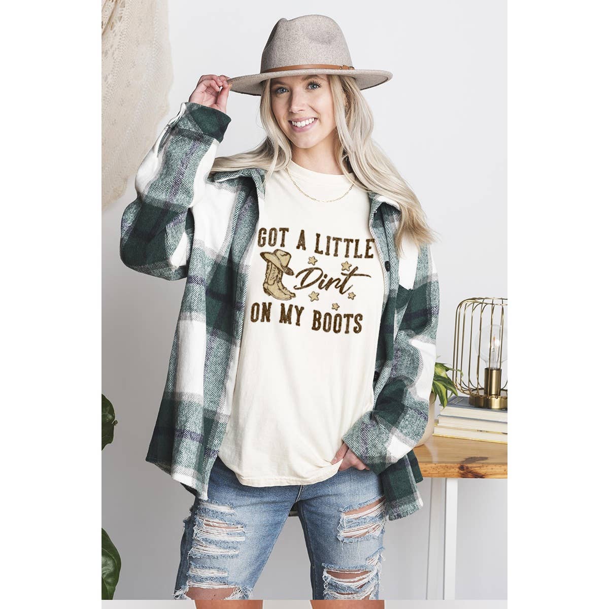 Got A Little Dirt On My Boots Graphic - Adult & Kids T-Shirts, Sweatshirts & Hoodies apparel design preview 1