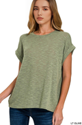 `.Slub Roll-Up Sleeve Lightweight Sweater Top - Adult & Kids T-Shirts, Sweatshirts & Hoodies apparel design preview 1