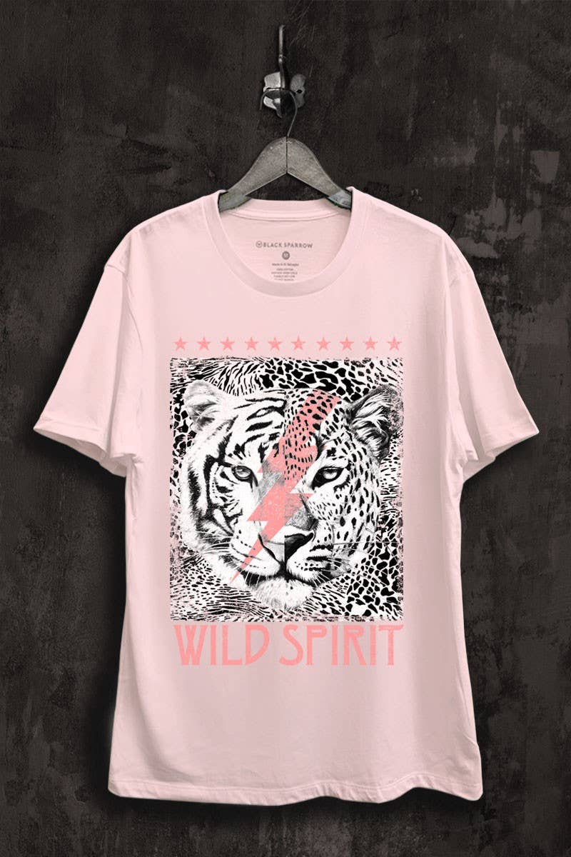 Wild Spirit Tiger Bolt Graphic Top - Adult & Kids T-Shirts, Sweatshirts & Hoodies apparel design preview 1