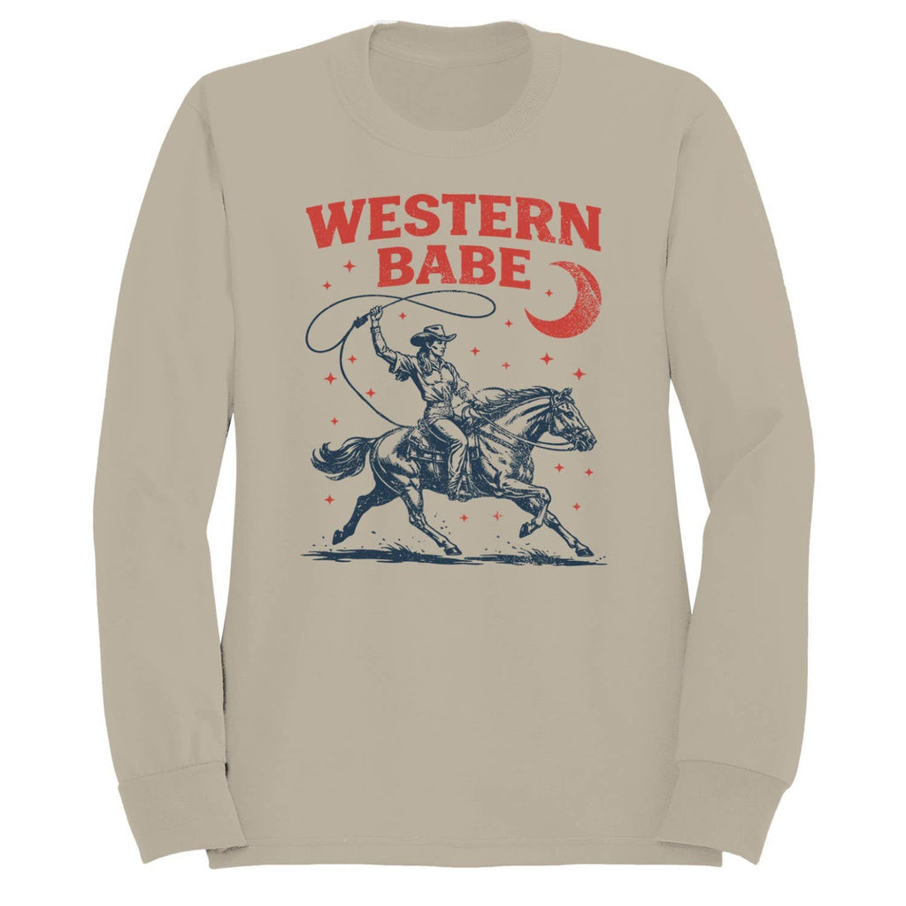 Western Babe Rodeo Women's Sand - Adult & Kids T-Shirts, Sweatshirts & Hoodies apparel design preview 1