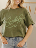 St. Paddy's Day Lucky Green Thrifted Graphic - Adult & Kids T-Shirts, Sweatshirts & Hoodies apparel design preview 1