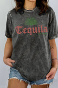 Women Tequila Graphic Print Mineral Wash Top - Adult & Kids T-Shirts, Sweatshirts & Hoodies apparel design preview 1