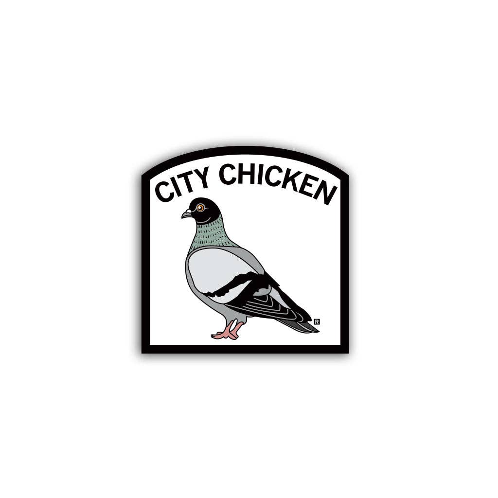 City Chicken Sticker - Adult & Kids T-Shirts, Sweatshirts & Hoodies apparel design preview 1
