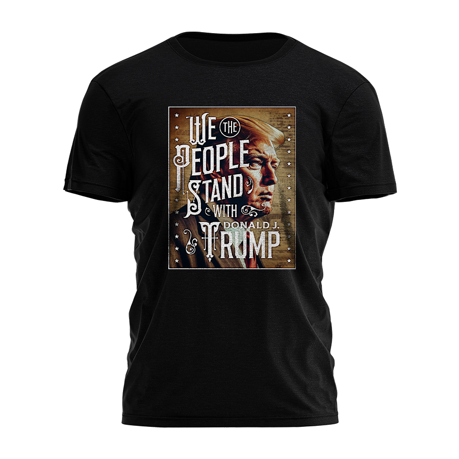 We the People Stand with Trump Vintage Illustration - Adult & Kids T-Shirts, Sweatshirts & Hoodies apparel design preview 1