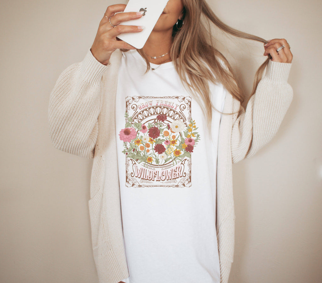 Grow Freely Botanical - Adult & Kids T-Shirts, Sweatshirts & Hoodies apparel design preview 1
