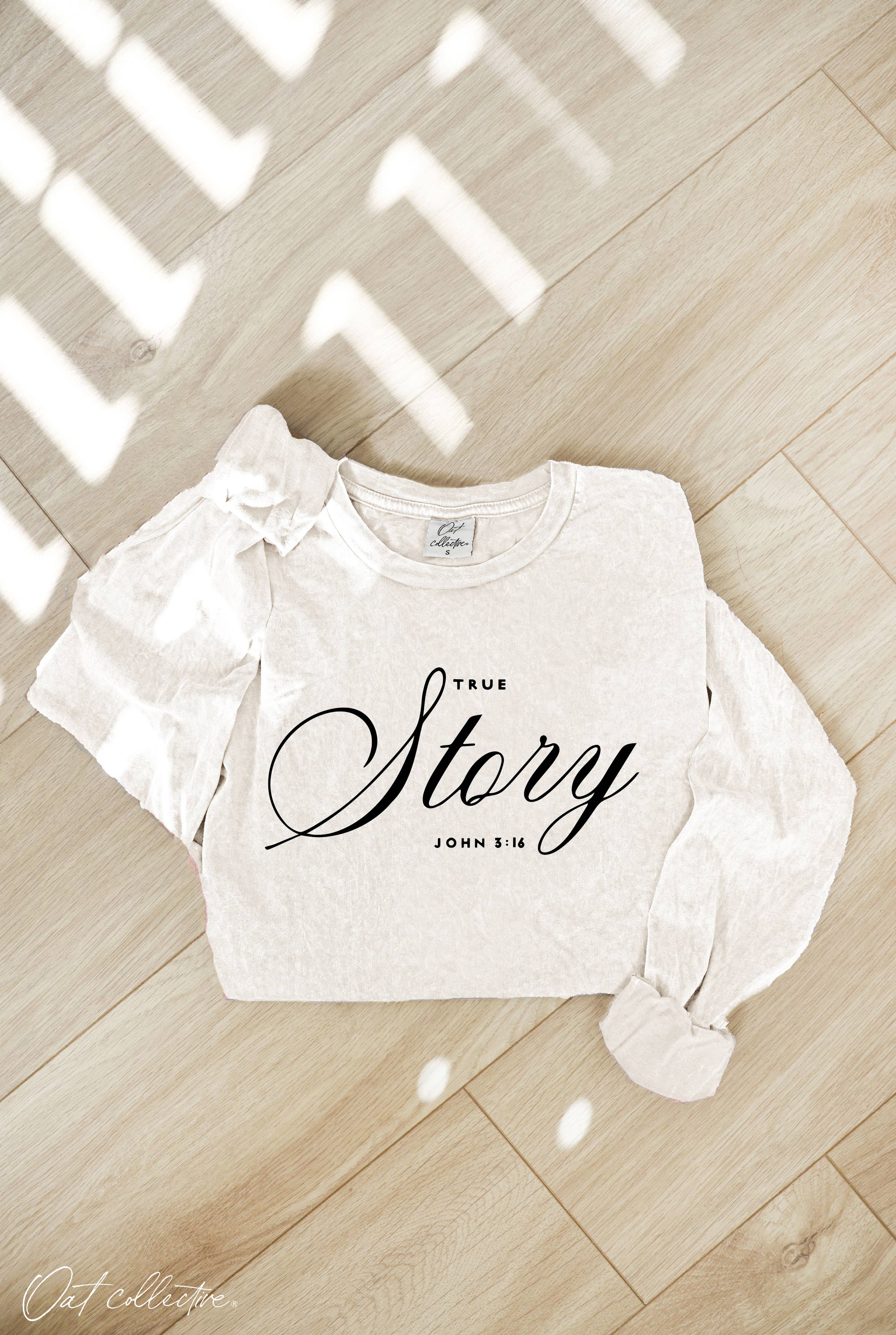 True Story John 3:16 Mineral Washed Graphic - Adult & Kids T-Shirts, Sweatshirts & Hoodies apparel design preview 1