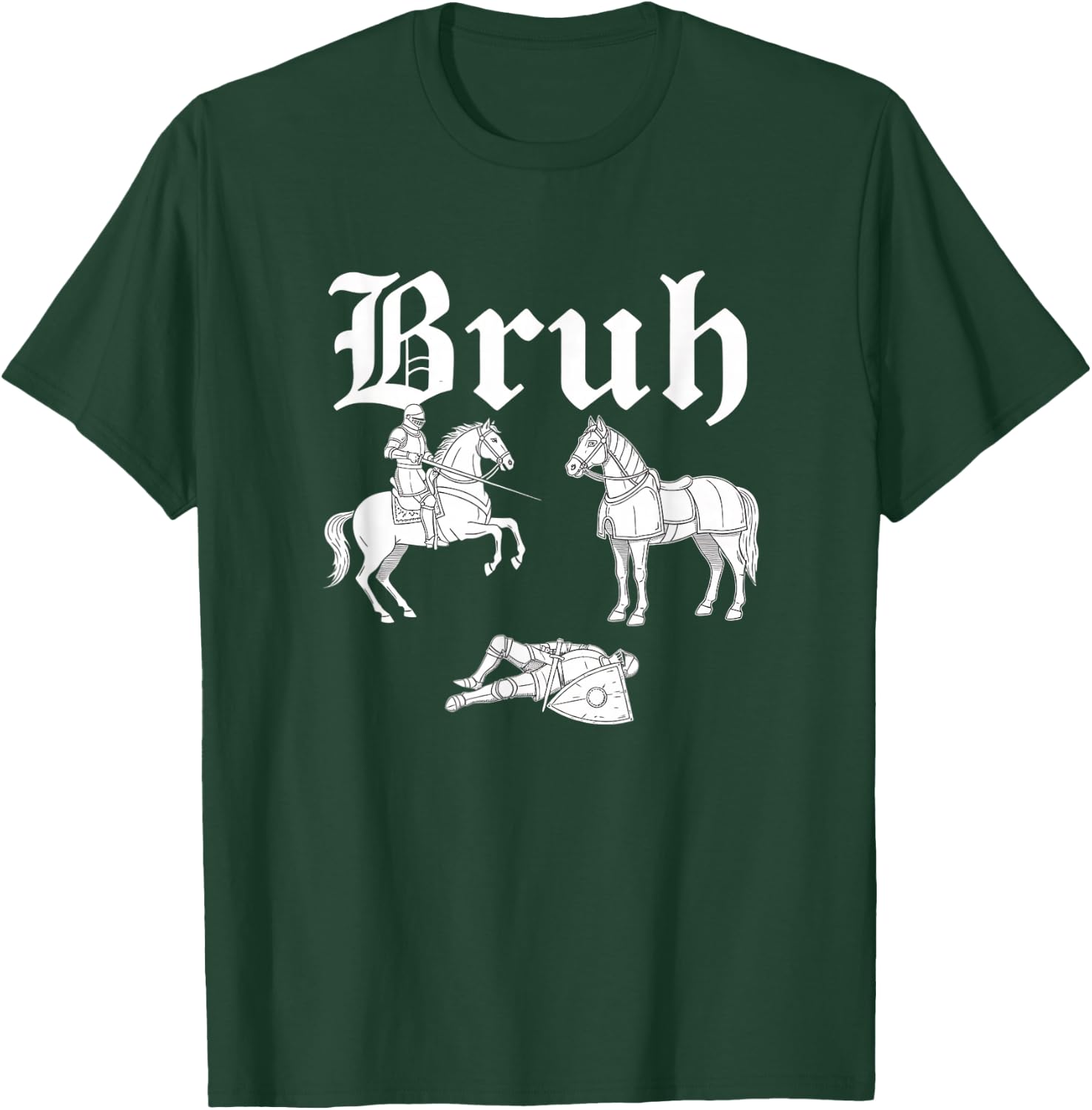 Bruh Parody Meme Medieval Knight Gothic Funny Men - Adult & Kids T-Shirts, Sweatshirts & Hoodies apparel design preview 1