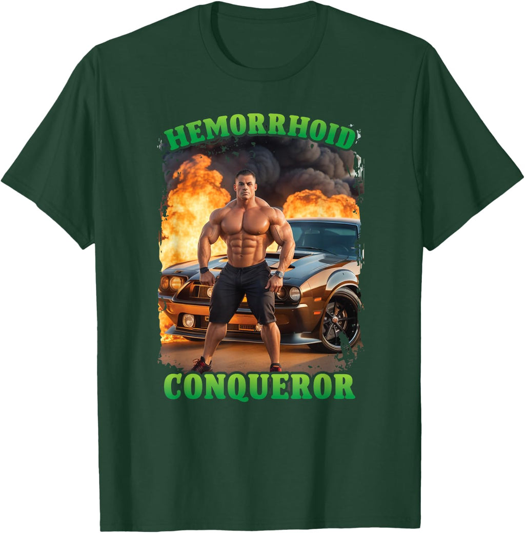 Hemorrhoid Conqueror Funny Saying DressedForDuty - Adult & Kids T-Shirts, Sweatshirts & Hoodies apparel design preview 1