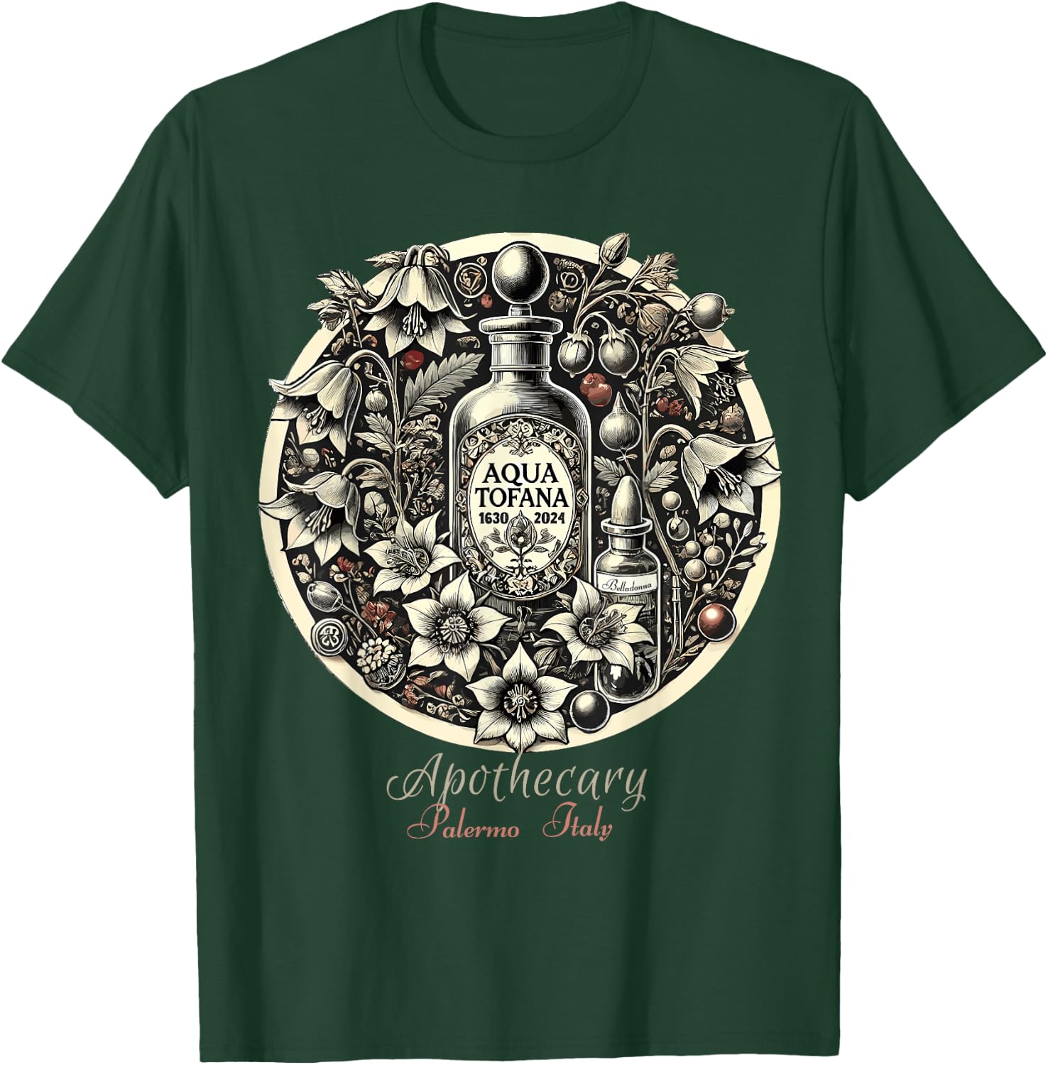 Aqua Tofana Dark Humor Botanic Beauty Costume - Adult & Kids T-Shirts, Sweatshirts & Hoodies apparel design preview 1