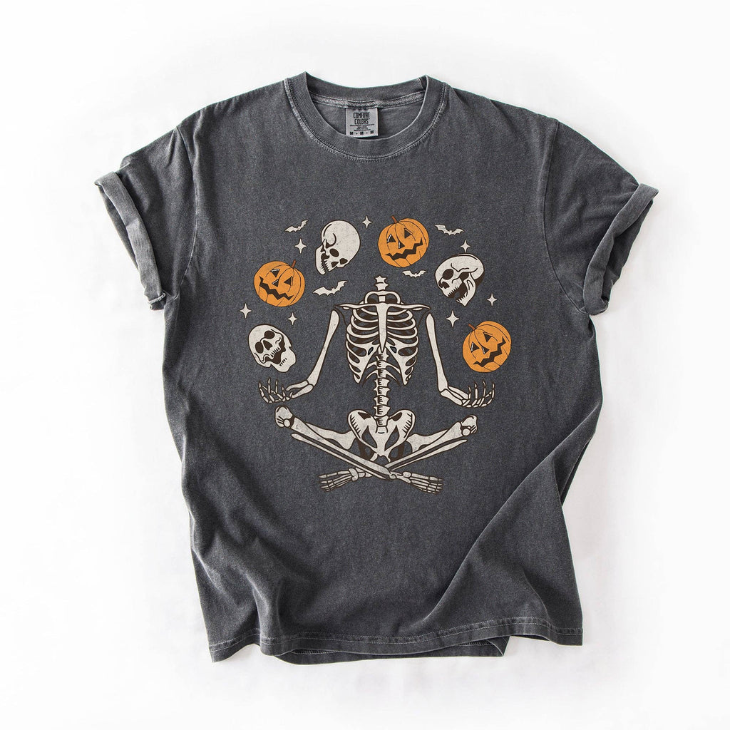 Skeleton, Juggling, Halloween, Jack O Lantern - Adult & Kids T-Shirts, Sweatshirts & Hoodies apparel design preview 1