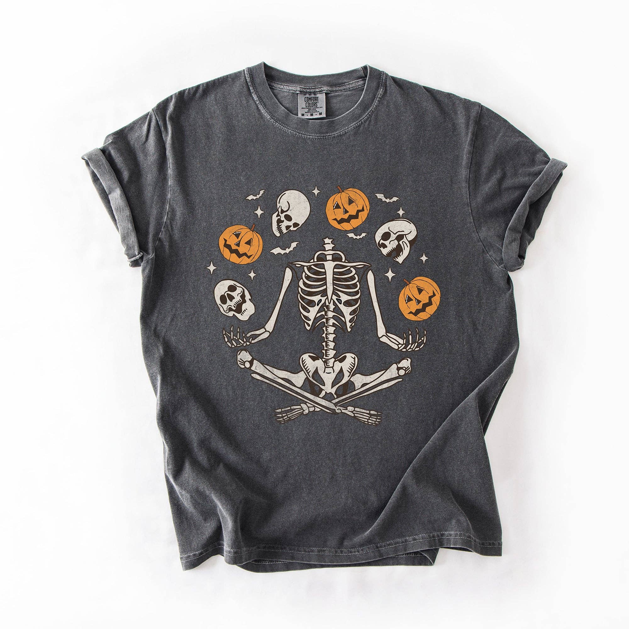 Skeleton, Juggling, Halloween, Jack O Lantern - Adult & Kids T-Shirts, Sweatshirts & Hoodies apparel design preview 1