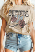 Cowgirl Born To Be Free Boots Mineral Graphic - Adult & Kids T-Shirts, Sweatshirts & Hoodies apparel design preview 1