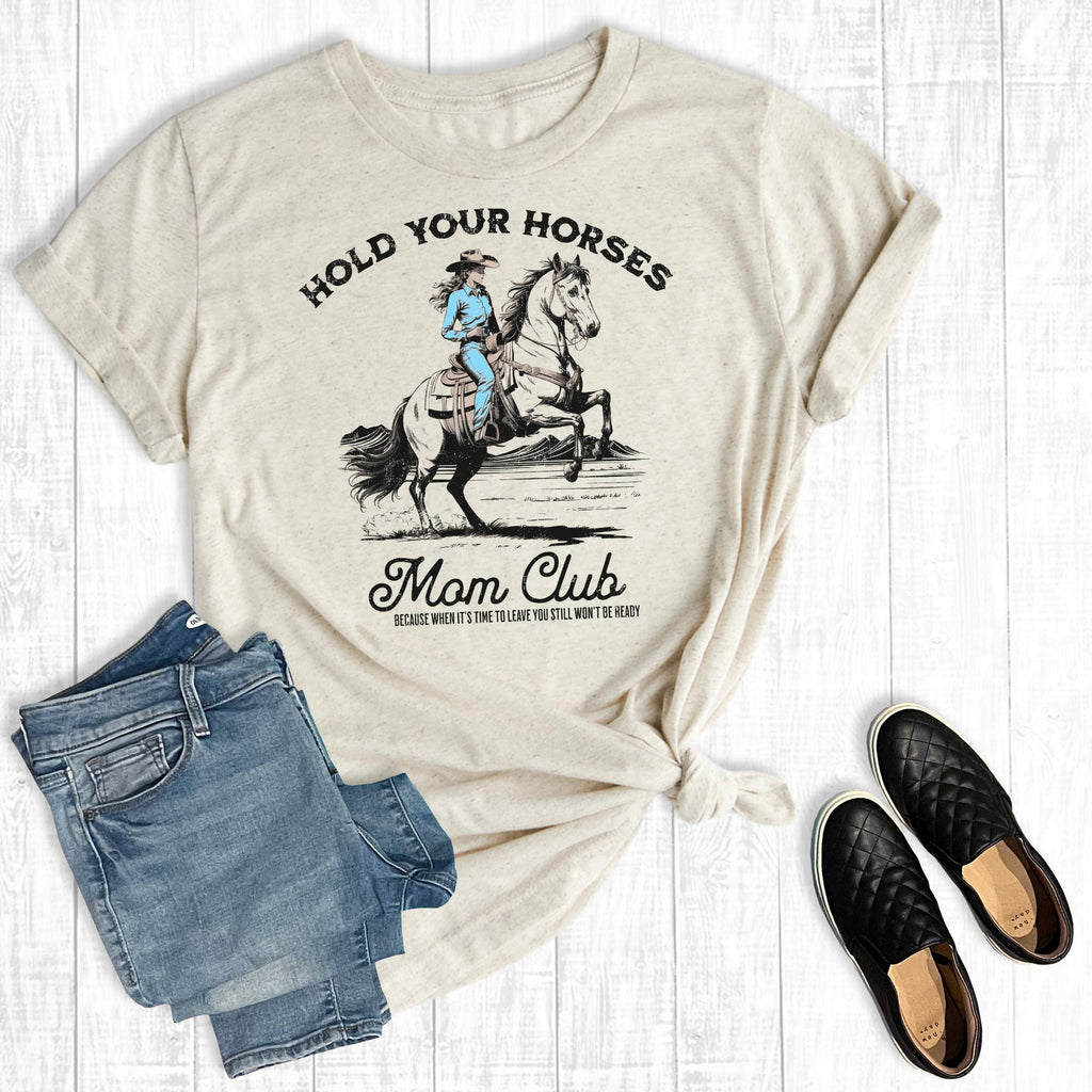 Western Hold Your Horses Graphic - Adult & Kids T-Shirts, Sweatshirts & Hoodies apparel design preview 1