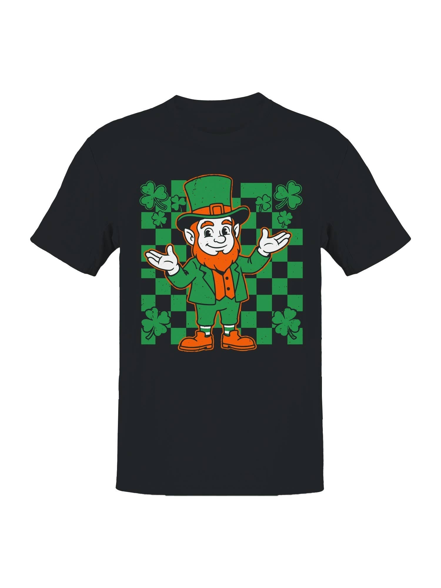 St. Patrick's Day Lucky Checkerboard Men's - Adult & Kids T-Shirts, Sweatshirts & Hoodies apparel design preview 1