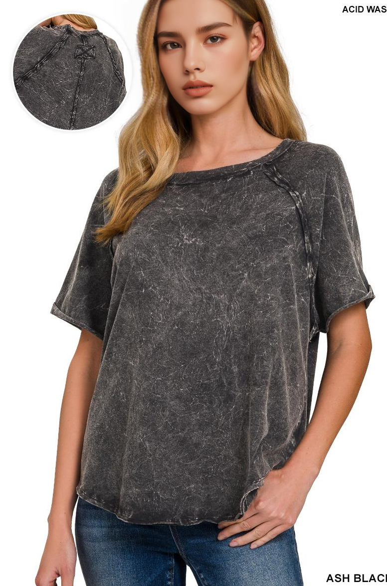 .Washed Cotton Top w/ Back Patch - Adult & Kids T-Shirts, Sweatshirts & Hoodies apparel design preview 1
