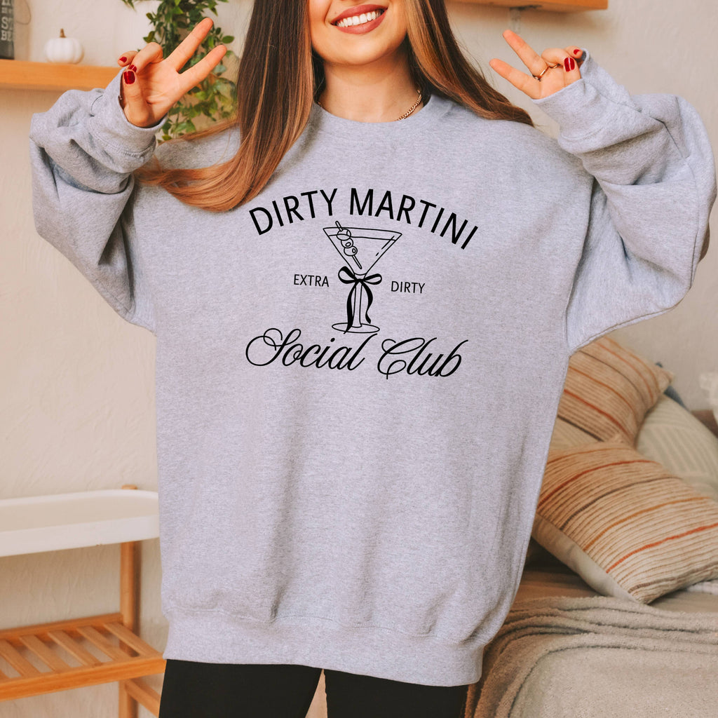 Dirty Martini, Tini Time, Social Club, Cocktail - Adult & Kids T-Shirts, Sweatshirts & Hoodies apparel design preview 1