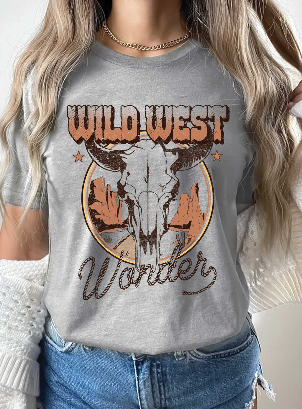 Wild West Wonder Graphic - Adult & Kids T-Shirts, Sweatshirts & Hoodies apparel design preview 1