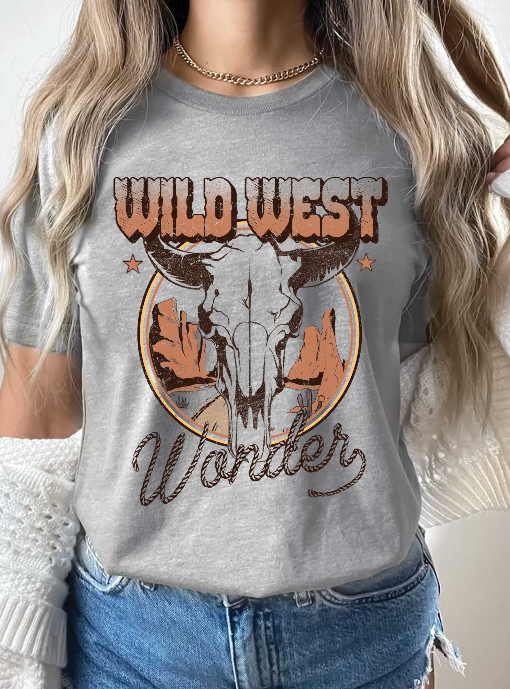 Wild West Wonder Graphic - Adult & Kids T-Shirts, Sweatshirts & Hoodies apparel design preview 1