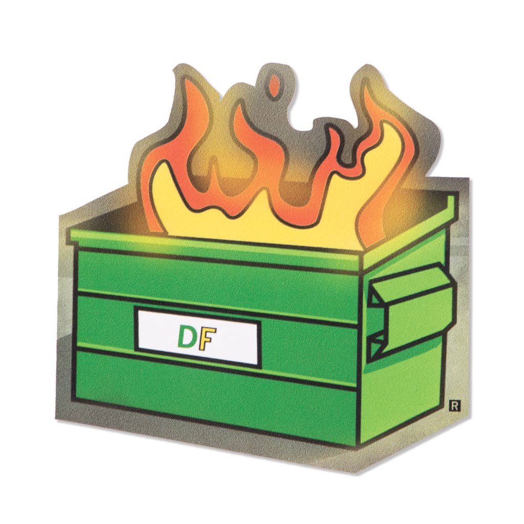 Dumpster Fire Die-Cut Sticker - Adult & Kids T-Shirts, Sweatshirts & Hoodies apparel design preview 1